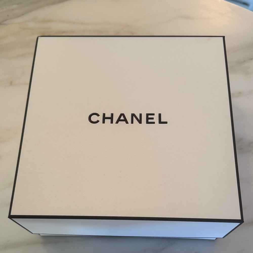 CHANEL Classic White Box with Black Accents